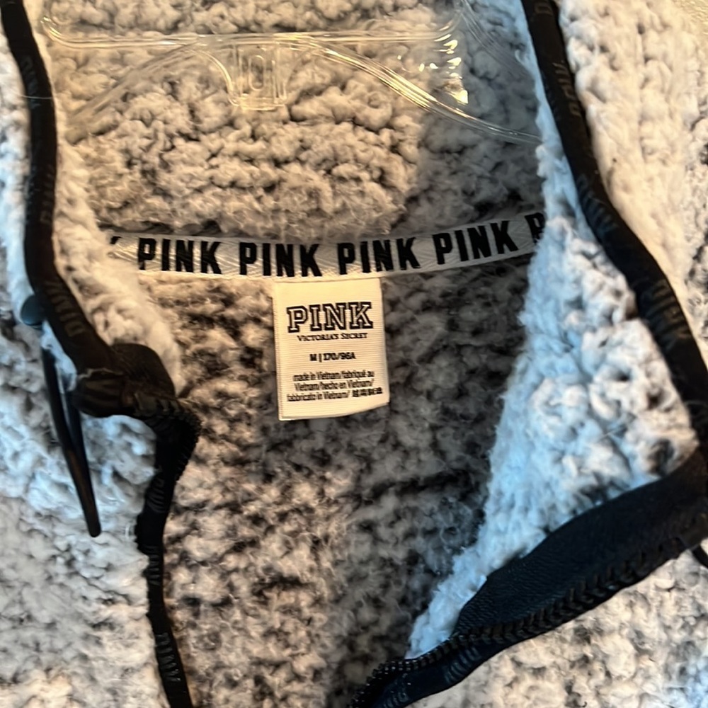 Pink Brand Fleece Pullover - Picture 2 of 5